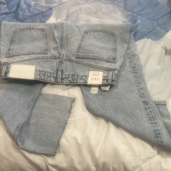 Nwt Zara high rise ankle light blue denim jeans - Picture 6 of 8
